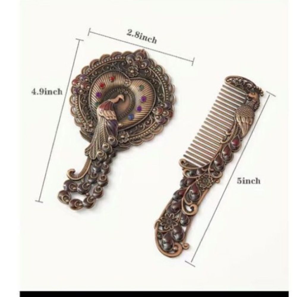 Two for price of one peacock-comb set& beautiful collar necklace - Picture 3 of 11